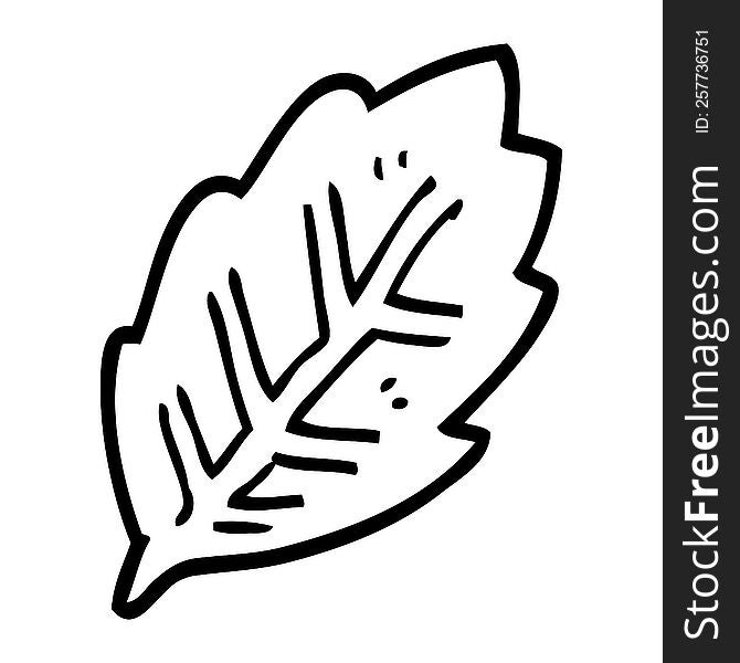 line drawing cartoon tree leaf