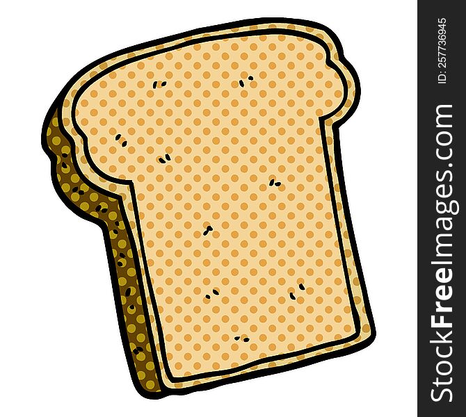 Cartoon Doodle Slice Of Bread