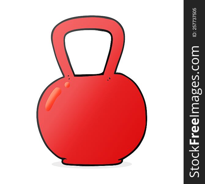 cartoon kettle bell