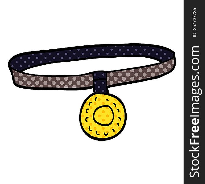 cartoon doodle dog collar