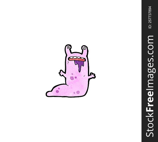 cartoon alien slug monster
