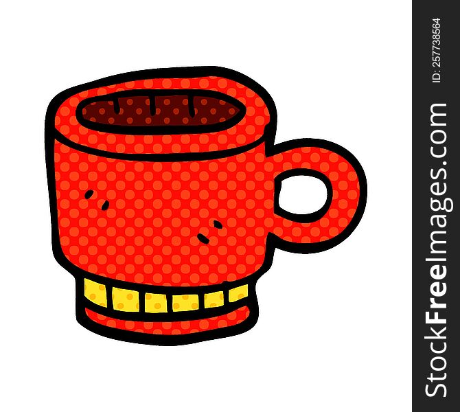 cartoon doodle coffee mug