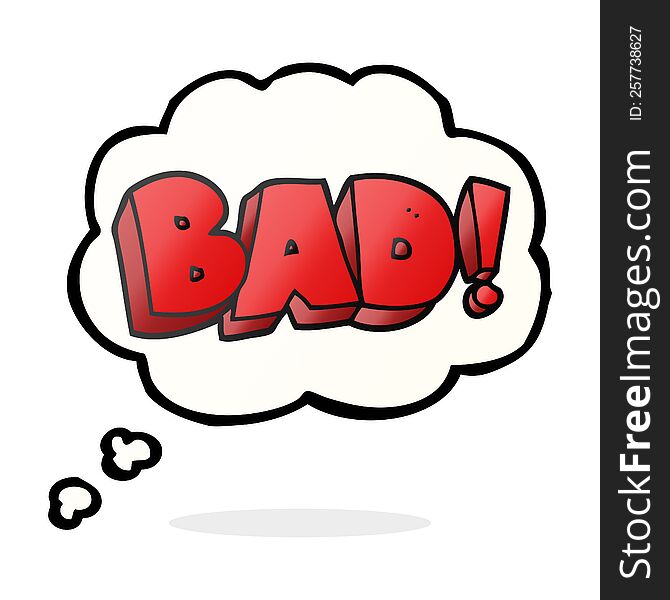 Thought Bubble Cartoon Bad Symbol