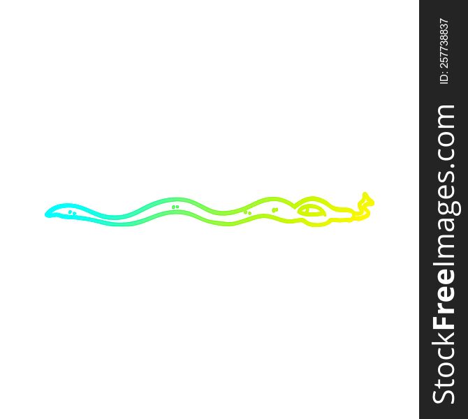 cold gradient line drawing cartoon poisonous snake