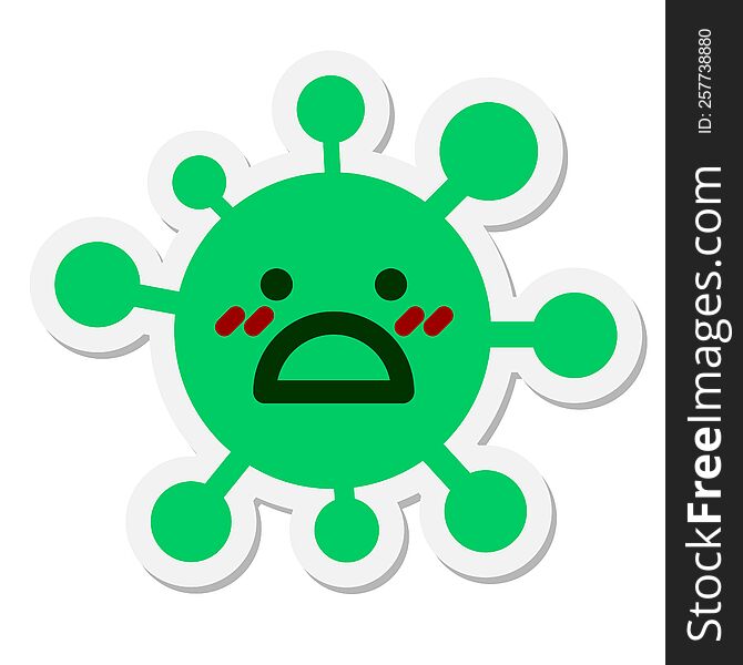 shocked virus sticker