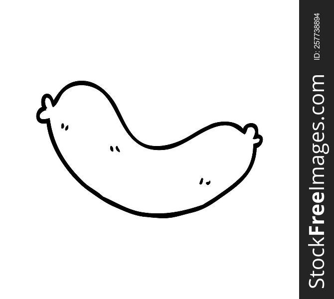 line drawing cartoon uncooked sausage