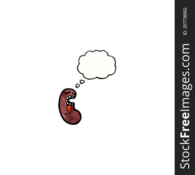 Cartoon Kidney With Thought Bubble