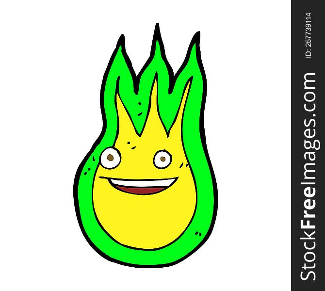 cartoon friendly fireball