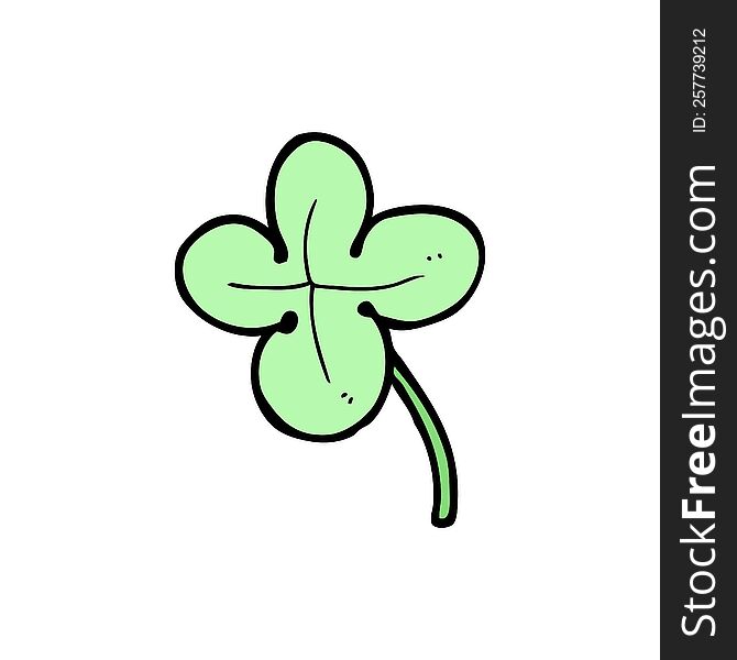 cartoon four leaf clover