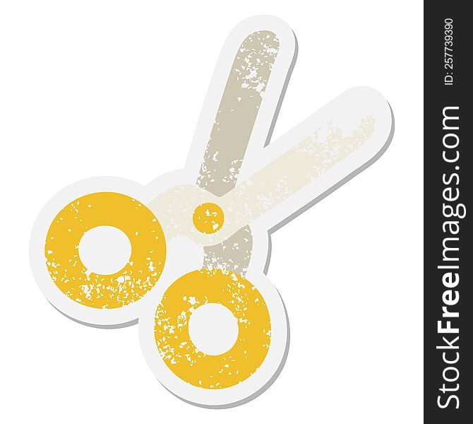 pair of scissors grunge sticker