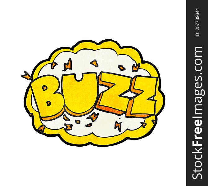 freehand textured cartoon buzz symbol