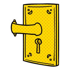 Free Cartoon Doodle Of A Door Handle Royalty Free Stock Images - 257740449