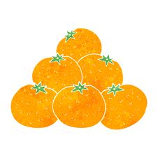 Retro Cartoon Oranges Stock Photography