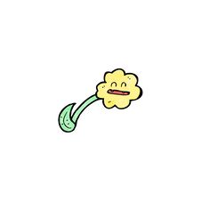 Flower Dandelion Cartoon Character Royalty Free Stock Photography