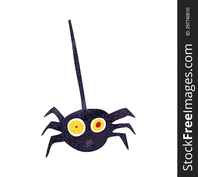 Retro Cartoon Halloween Spider