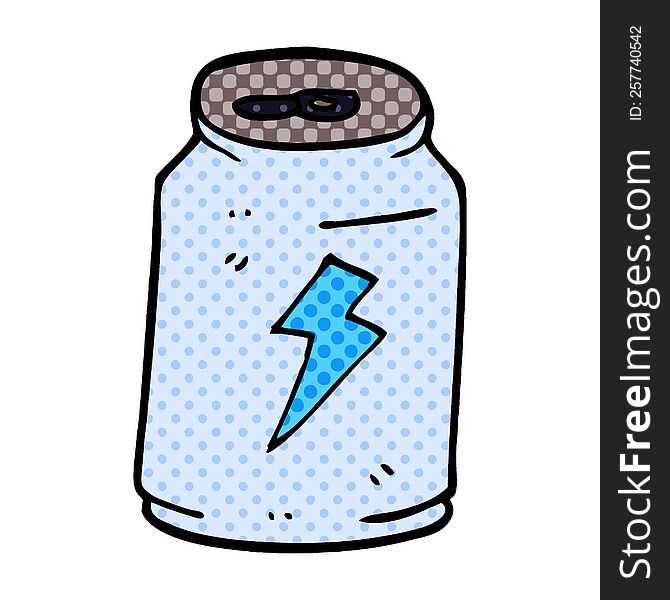 cartoon doodle can of energy drink