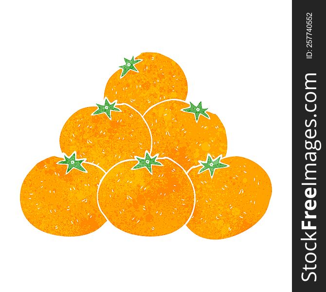 retro cartoon oranges