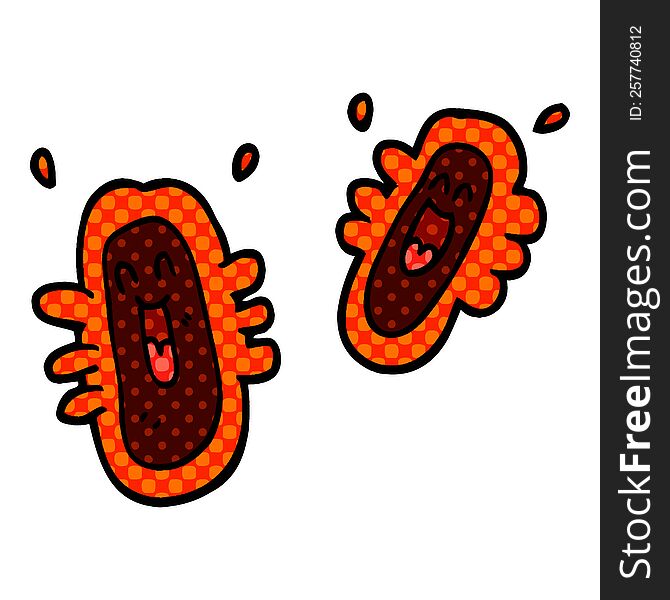 cartoon doodle blood cells