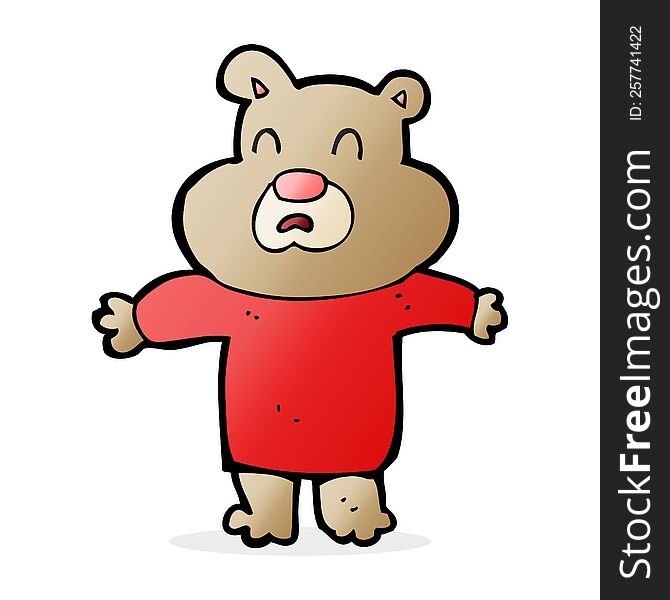 cartoon unhappy bear