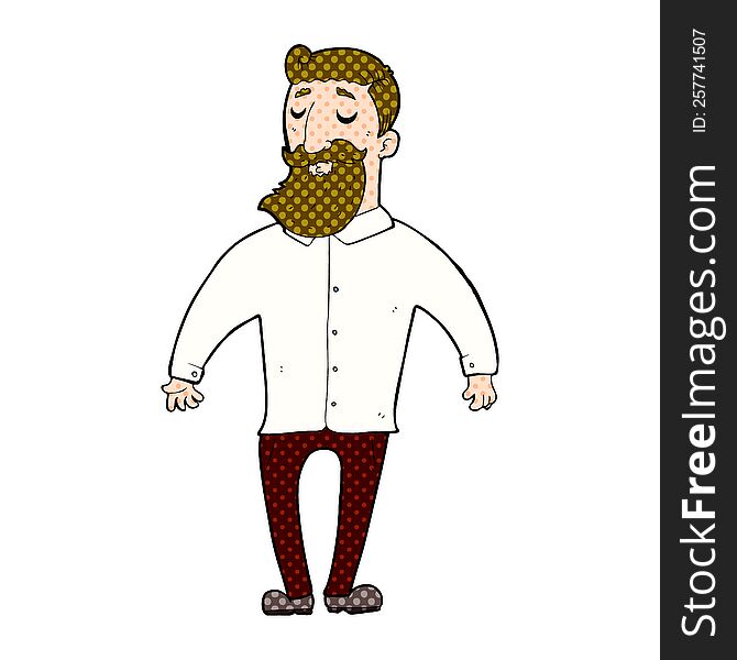 Cartoon Bearded Man