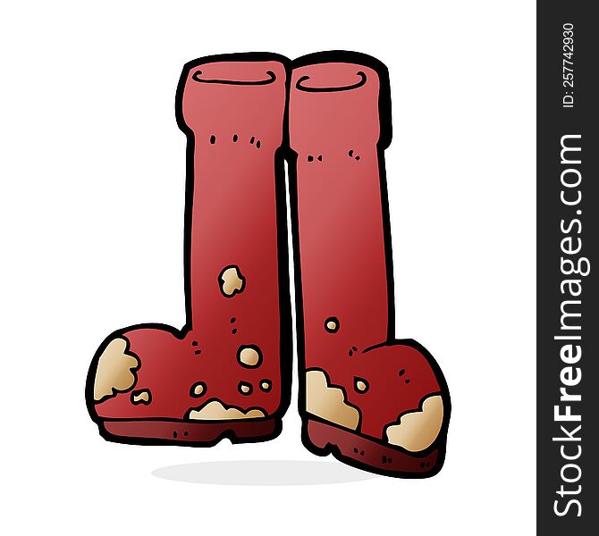 cartoon muddy boots