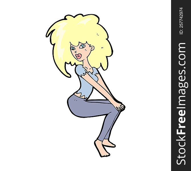 Cartoon Woman With Big Hair