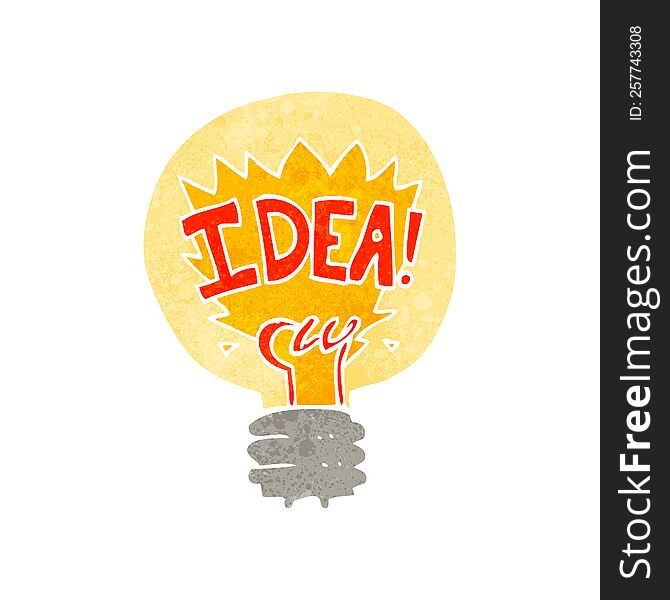 cartoon idea light bulb symbol