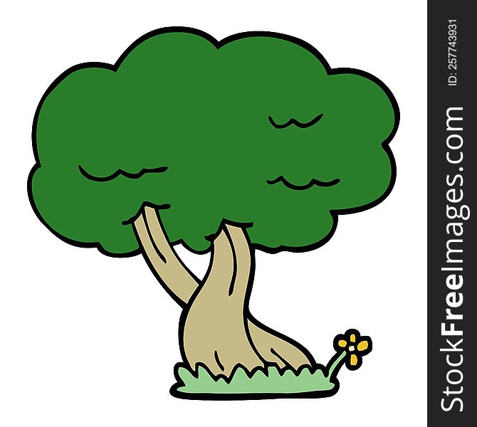 Cartoon Doodle Tree