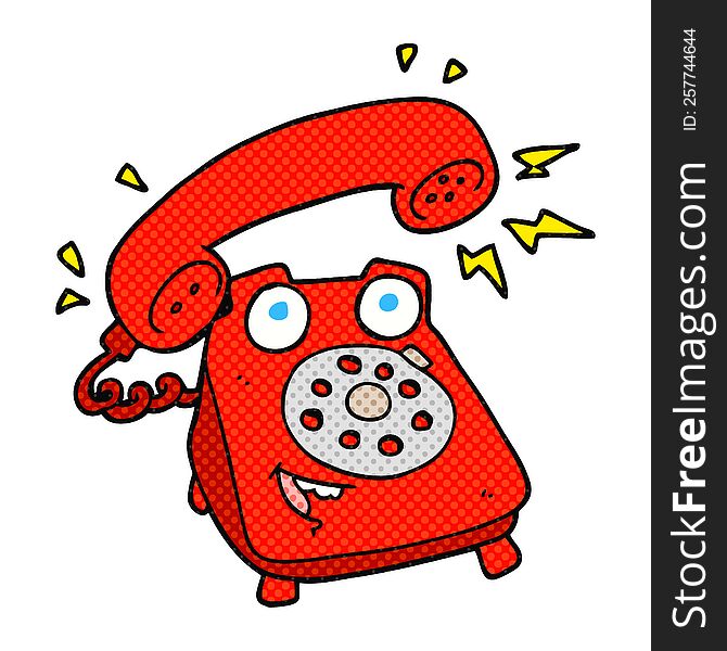 Cartoon Ringing Telephone