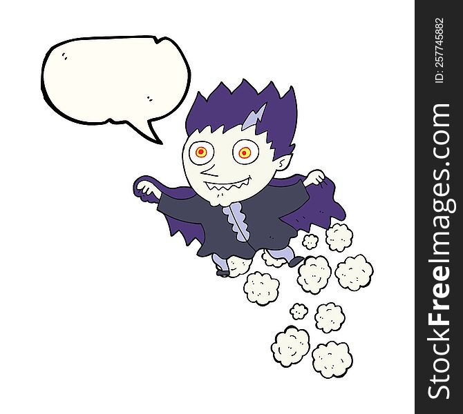 Speech Bubble Cartoon Vampire