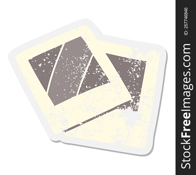 Old Instant Photographs Grunge Sticker