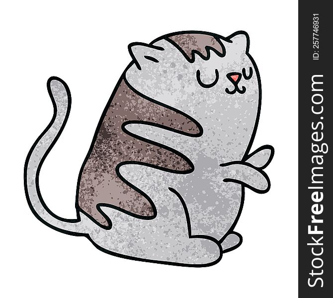Quirky Hand Drawn Cartoon Cat