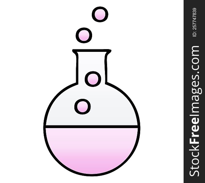 gradient shaded cartoon of a science experiment