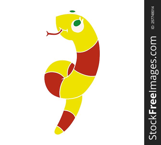 cartoon illustration kawaii of a cute snake. cartoon illustration kawaii of a cute snake