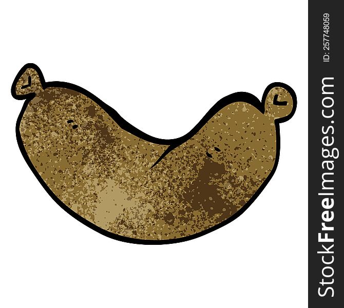 cartoon doodle of a sausage