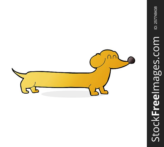 Cartoon Dachshund