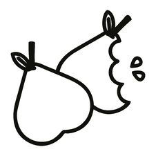 Bitten Pears Icon Stock Photos