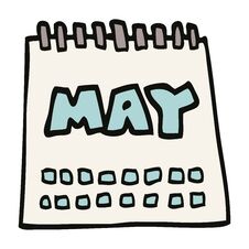 Cartoon Doodle Calendar Showing Month Of May Stock Photo