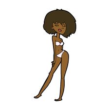 Free Cartoon Woman In Bikini Royalty Free Stock Photo - 257759225