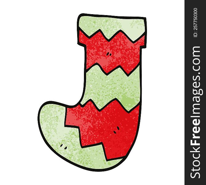 Cartoon Doodle Christmas Stocking