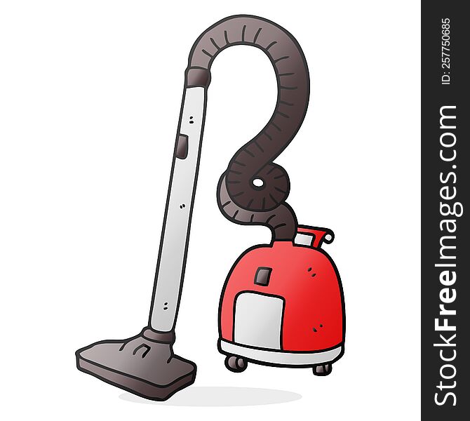 freehand drawn cartoon vacuum cleaner