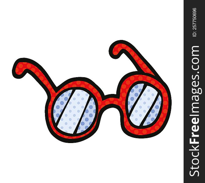 comic book style cartoon spectacles