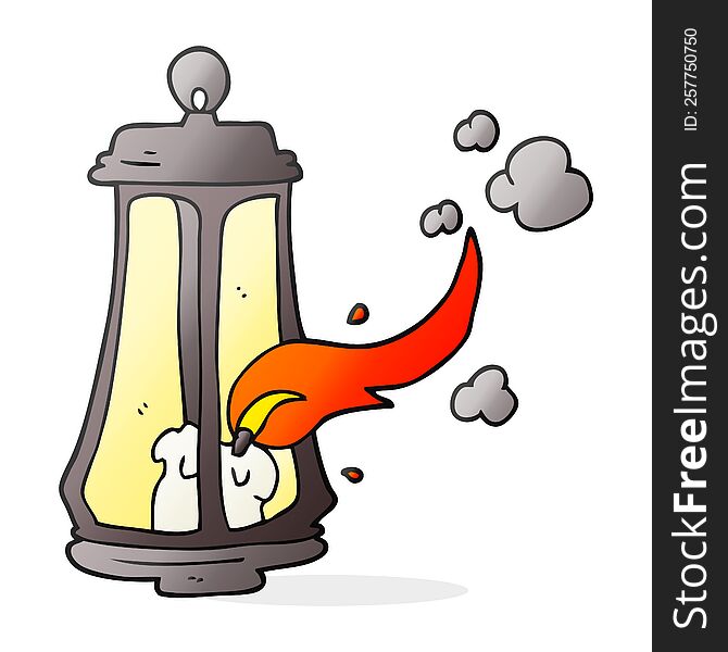 freehand drawn cartoon spooky lantern