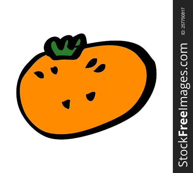 cartoon doodle citrus orange
