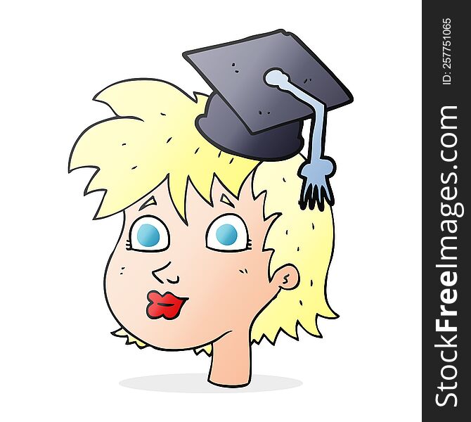 Cartoon Graduate Woman