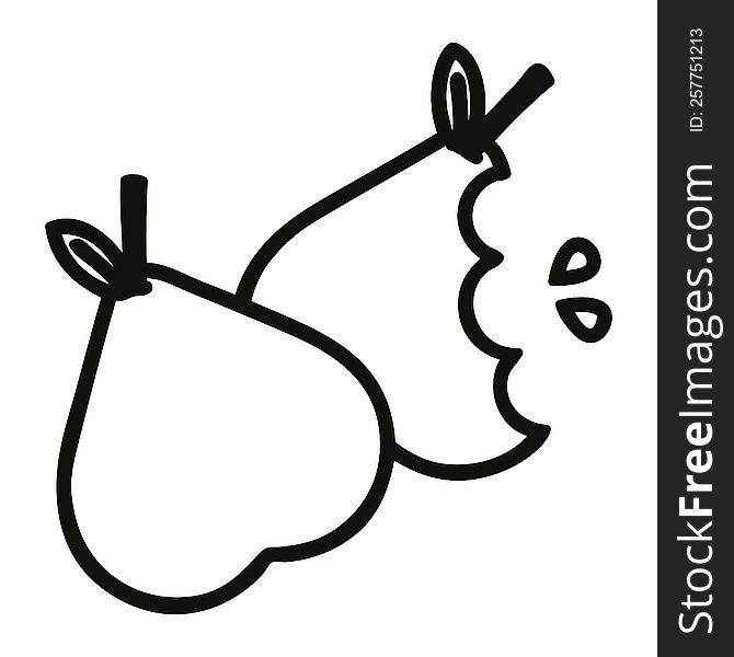 bitten pears icon symbol