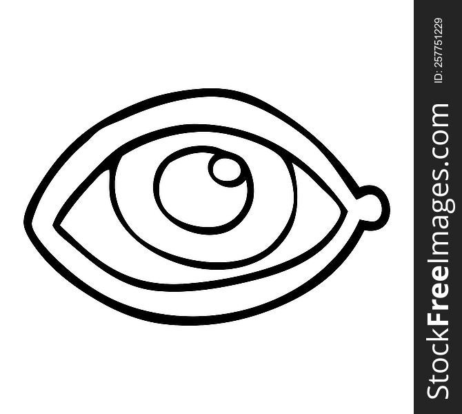 line drawing cartoon human eye