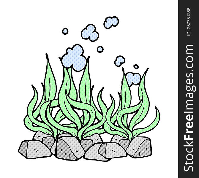 freehand drawn cartoon seaweed