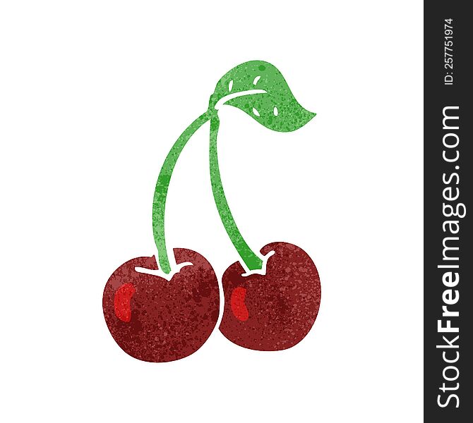 Retro Cartoon Cherries