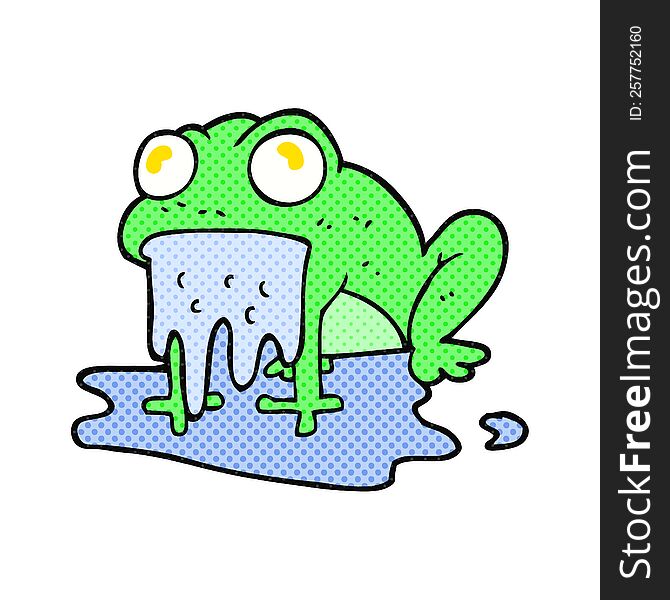 cartoon gross little frog